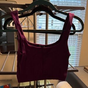 Zara Violet Ribbed Top
